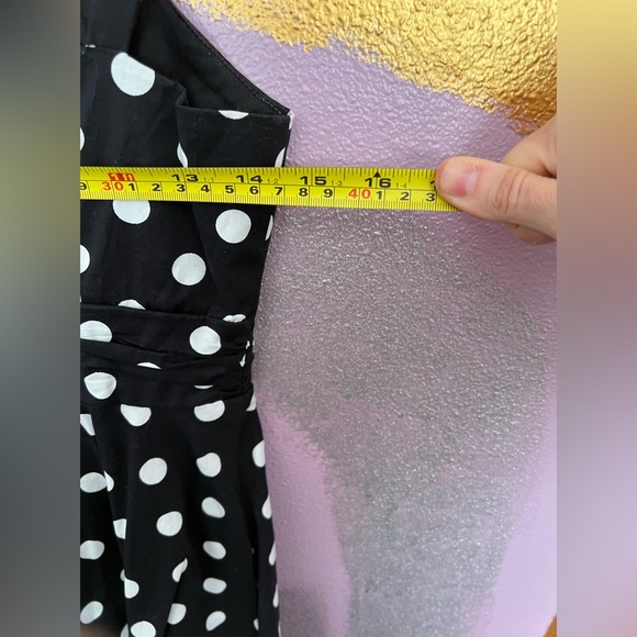 Hot Topic - Small - Black/White PokaDot dress with POCKETS!  BRAND NEW with TAGS - Picture 3 of 4